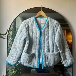 HANDMADE  up cycled quilted jacket | size small